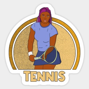 Woman Tennis Sticker